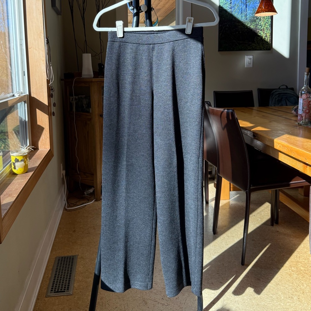 St. John Gray Wide-Leg Trousers